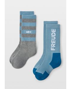 Genuine Socks Kids Children Freude Logo Branded Sports Warm Winter Blue Grey 80 16 2 864 198 buy in USA