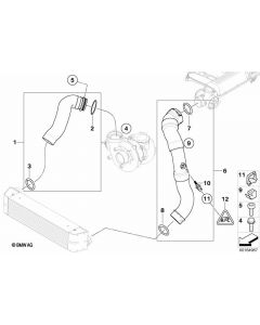 Genuine Turbo Intercooler Charge Air Line Pipe Hose 11 61 7 790 090 buy in USA