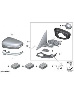 Genuine Right Driver Side OS Lower Wing Mirror Housing Section 51 16 7 452 326 buy in USA