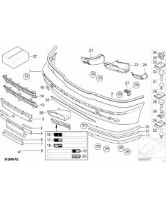 Genuine Front Left Bumper Guard Primed PDC 51 11 7 005 965 buy in USA