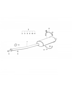 Genuine Rear Silencer/Muffler Mounting Kit 18 21 9 057 001 buy in USA