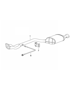 Genuine Exhaust Muffler/Sillencer Vibration Absorber 18 30 1 435 672 buy in USA