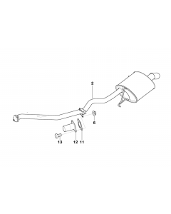 Genuine Rear Exhaust Silencer/Muffler Left 18 10 7 502 183 buy in USA