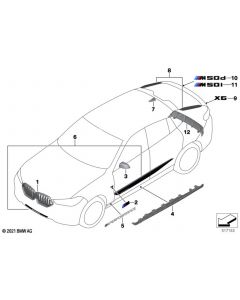 Genuine M Performance Right Side Skirt Sill Attachment Carbon 51 19 2 469 972 buy in USA