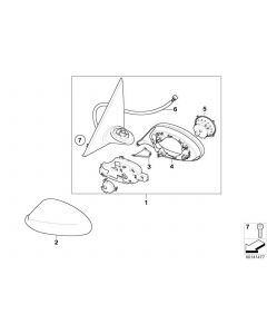 Genuine Right Heated Wing Exterior Outside Mirror Shadowline 51 16 7 268 316 buy in USA