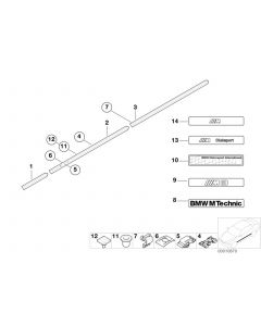 Genuine Rear Left Moulding Fender M Technic 51 13 2 233 689 buy in USA