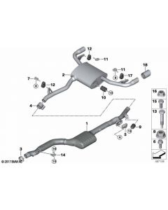 Genuine Exhaust Tail Pipe Trim Chrome 90mm Diameter Tailpipe 18 30 8 595 473 buy in USA