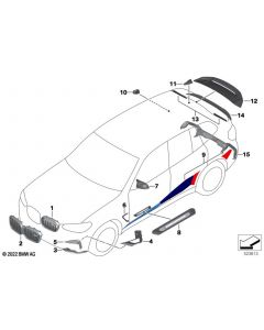 Genuine Rear Spoiler Flow-Through Black MG M Performance 51 19 2 471 091 buy in USA