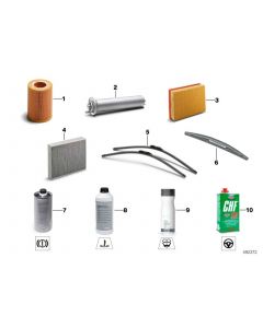 Genuine Engine Oil Filter Element Set 11 42 8 575 211 buy in USA