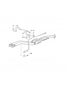 Genuine Exhaust Silencer/Muffler Clamp Upper 18 31 1 404 478 buy in USA