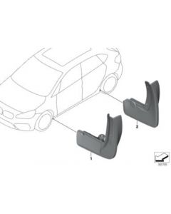 Genuine Rear Mud Flaps Spash Guards Set 82 16 2 407 465 buy in USA