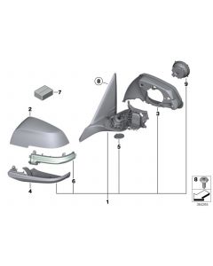 Genuine Shadow-Line Right Side OS Mirror Lower Housing Section 51 16 7 284 130 buy in USA