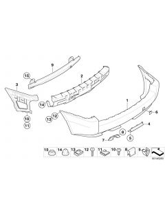 Genuine Trim Panel Rear Towing Eye Finisher 51 12 3 400 945 buy in USA