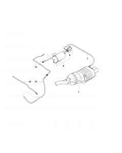 Genuine Rear Silencer/Muffler Vacuum Pipe/Hose 16 13 1 183 904 buy in USA