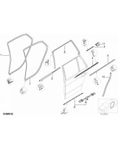 Genuine Rear Door Edge Protection Seal Gasket Anthrazit 51 72 7 116 407 buy in USA