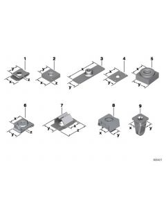 Genuine 3x Body Nut 4.2-1-ZNS3 07 12 9 904 220 buy in USA