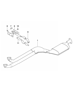 Genuine Exhaust Silencer/Muffler Bracket 18 30 1 435 003 buy in USA