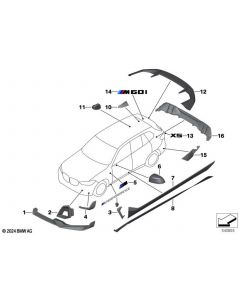 Genuine M Performance Front Right Splitter Carbon Fits G05 LCI 51115B31408 buy in USA