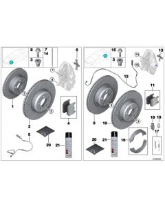 Genuine Front Brake Disc Set Left Right Drilled 340x30 34 10 6 797 602 buy in USA