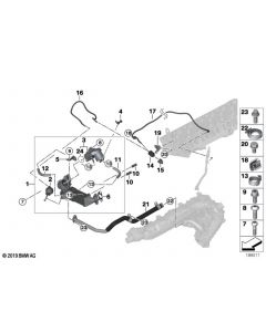 Genuine Emission Reduction Cooling Hose Pipe Line Union 11 71 7 799 853 buy in USA