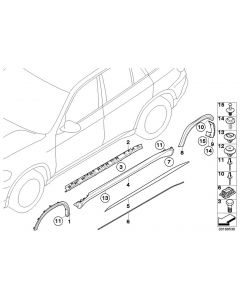 Genuine Car Sill Paint Protection Foil Film Left 51 77 8 038 027 buy in USA