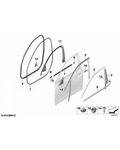 Genuine Front Door Edge Protection Seal Rubber Strip Trim 51 72 7 497 912 buy in USA