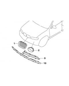 Genuine Front Left Fog Light Lamp Trim Cover Titanium 51 11 8 408 543 buy in USA