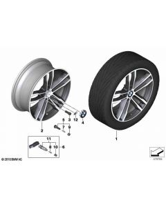 Genuine 19 Wheel Rim Disc Alloy Jet Black Sol Paint 8.5J ET:47 36 11 8 097 245 buy in USA