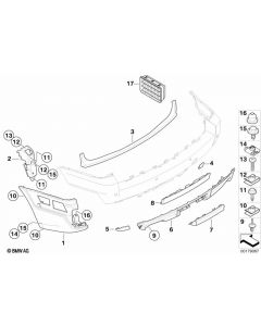 Genuine Rear Towing Eye Cover Primed 51 12 3 423 778 buy in USA