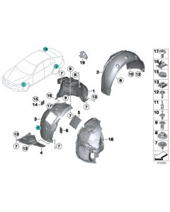 Genuine Rear Left Wheelarch Trim Cover Fender Liner 51 71 7 260 747 buy in USA