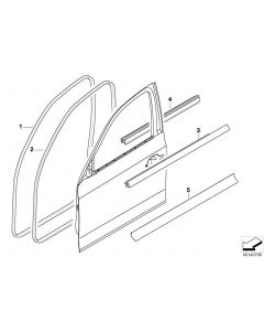 Genuine Front Door Exterior Trim Joint Seal 51 33 7 066 605 buy in USA