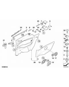 Genuine Rear Left Lateral Trim Panel Belt Outlet Cover Beige 51 43 8 176 287 buy in USA