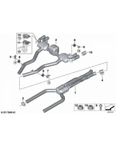 Genuine Rear Left Passenger Side NS Exhaust Silencer Bracket 18 30 8 582 060 buy in USA