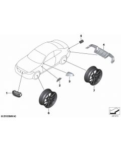 Genuine Exhaust Tail Pipe Trim Black Chrome Tailpipe Replacement 18 30 8 047 194 buy in USA