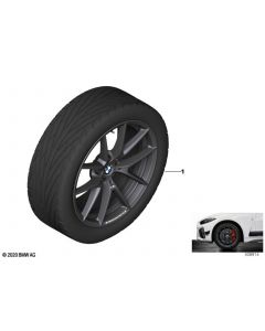 Genuine 19 TPM Wheel Tyre Set Summer Gunmetal Grey R19 Y Spoke 36 11 5 A4F FD9 buy in USA