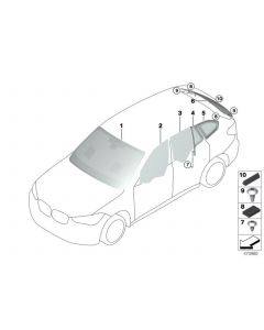 Genuine Rear Right O/S Window Sun Shade Visor Blind Screen 51 37 7 406 872 buy in USA