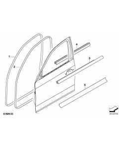 Genuine Front Left Door Outside Channel Sealing 80x10x10cm 51 33 7 066 601 buy in USA