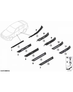 Genuine Rear Left Passenger Side NS Illuminated Entrance Trim 51 47 7 337 015 buy in USA