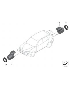 Genuine Front PDC Parking Distance Control Sensor Ultrasonic 66 20 6 989 082 buy in USA