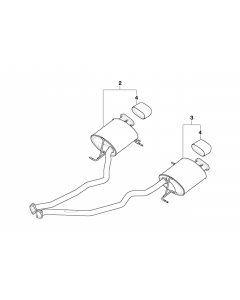 Genuine Rear Exhaust Silencer/Muffler Right 18 10 7 512 699 buy in USA