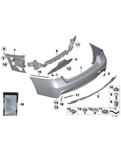 Genuine M Performance Rear Trim Towing Eye Flap Primed 51 12 8 056 616 buy in USA