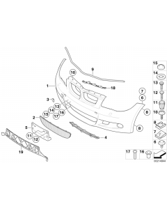 Genuine M Sport Front Bumper Cover Tow Eye Flap Primed 51 11 7 837 429 buy in USA