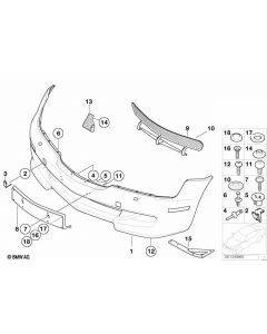 Genuine M Front Bumper License Number Plate Holder Base 51 11 2 492 954 buy in USA