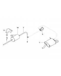 Genuine Rear Exhaust Silencer/Muffler 18 10 7 500 206 buy in USA