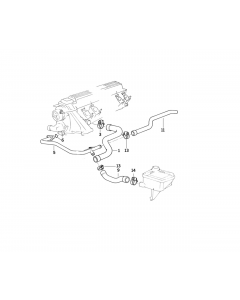 Genuine Cooling System Radiator Engine Return Hose/Pipe 11 53 2 246 733 buy in USA