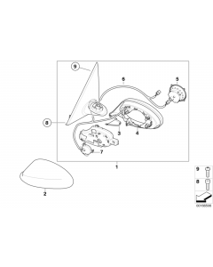 Genuine Door Wing Mirror Heated No Lens Left N/S Passenger Side 51 16 7 268 279 buy in USA