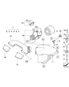 Genuine Intake Silencer Filter Cartridge HFM Rubber Buffer 13 71 7 539 903 buy in USA