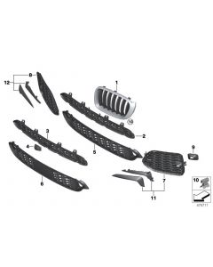 Genuine Front Right Grille X Line 51 13 7 367 422 buy in USA