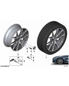 Genuine 20 Wheel Rim Disc Alloy Jet Black Sol Paint 8Jx20 ET:26 36 11 8 072 023 buy in USA