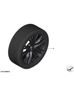 Genuine 22 TPM Wheel Tyre Set Summer Jet Black M Performance 36 11 5 A81 8E0 buy in USA